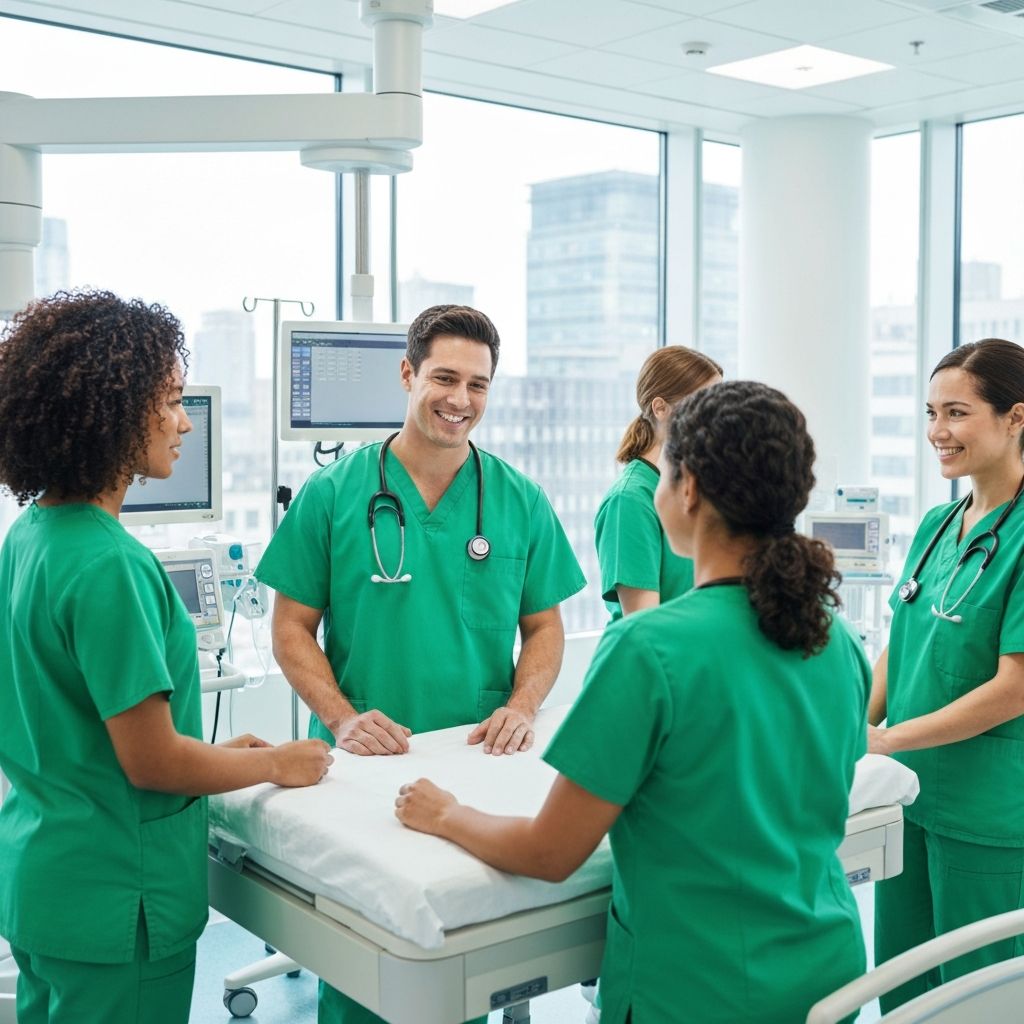 Healthcare professionals working together